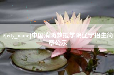 宜城中国消防救援学院辽宁招生简章公示