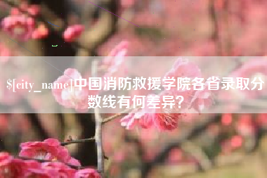 宜城中国消防救援学院各省录取分数线有何差异？