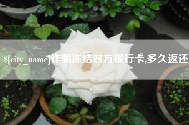宜城诈骗冻结对方银行卡,多久返还
