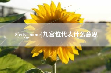 宜城九宫位代表什么意思