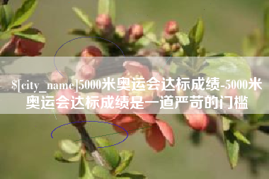 宜城5000米奥运会达标成绩-5000米奥运会达标成绩是一道严苛的门槛