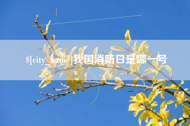 宜城我国消防日是哪一号