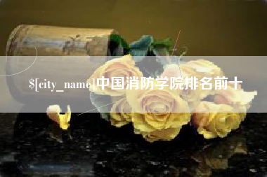 宜城中国消防学院排名前十