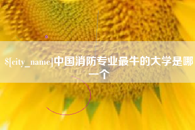 宜城中国消防专业最牛的大学是哪一个
