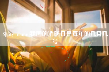 宜城我国的消防日是每年的几月几号