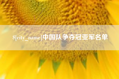 宜城中国队争夺冠亚军名单