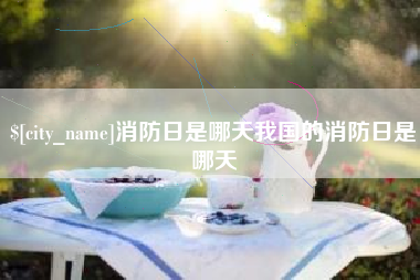 宜城消防日是哪天我国的消防日是哪天