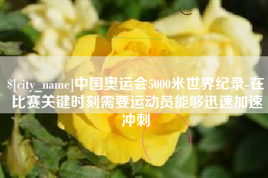 宜城中国奥运会5000米世界纪录-在比赛关键时刻需要运动员能够迅速加速冲刺