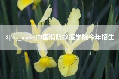 宜城中国消防救援学院今年招生