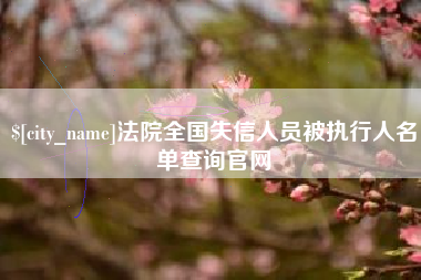 宜城法院全国失信人员被执行人名单查询官网