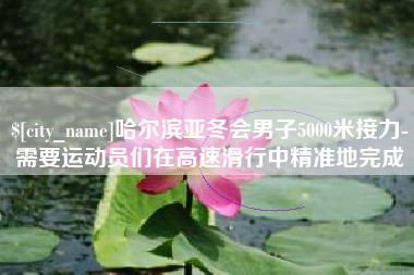 宜城哈尔滨亚冬会男子5000米接力-需要运动员们在高速滑行中精准地完成
