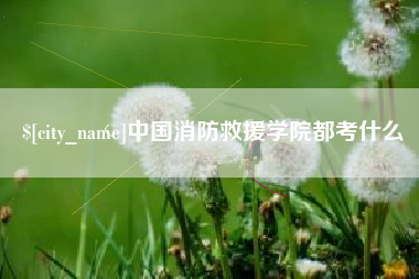 宜城中国消防救援学院都考什么