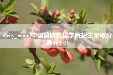 宜城中国消防救援学院招生录取分数线2021
