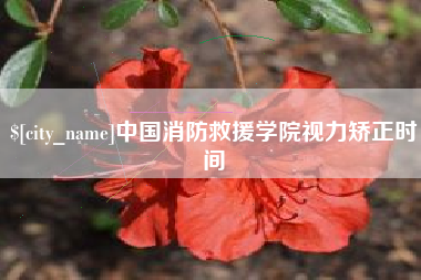 宜城中国消防救援学院视力矫正时间