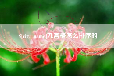宜城九宫格怎么排序的