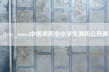 宜城中国消防中小学生消防公开课