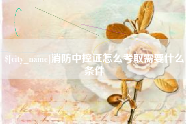 宜城消防中控证怎么考取需要什么条件