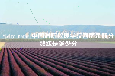 宜城中国消防救援学院河南录取分数线是多少分