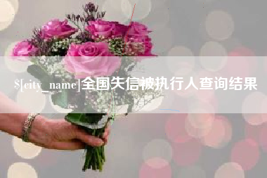 宜城全国失信被执行人查询结果