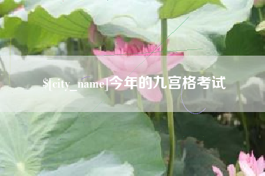 宜城今年的九宫格考试
