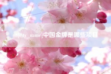宜城中国金牌是哪些项目