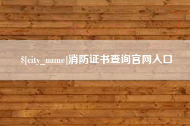宜城消防证书查询官网入口