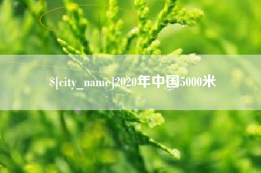 宜城2020年中国5000米