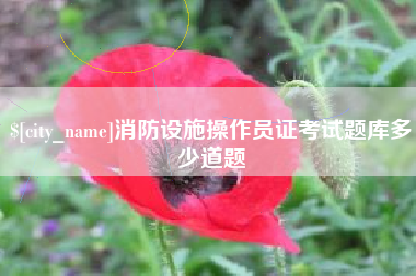 宜城消防设施操作员证考试题库多少道题