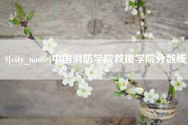 宜城中国消防学院救援学院分数线
