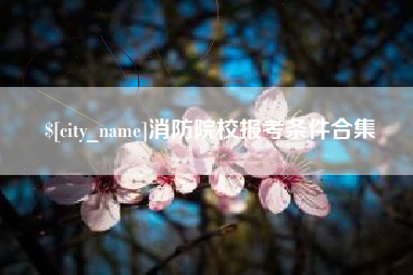 宜城消防院校报考条件合集